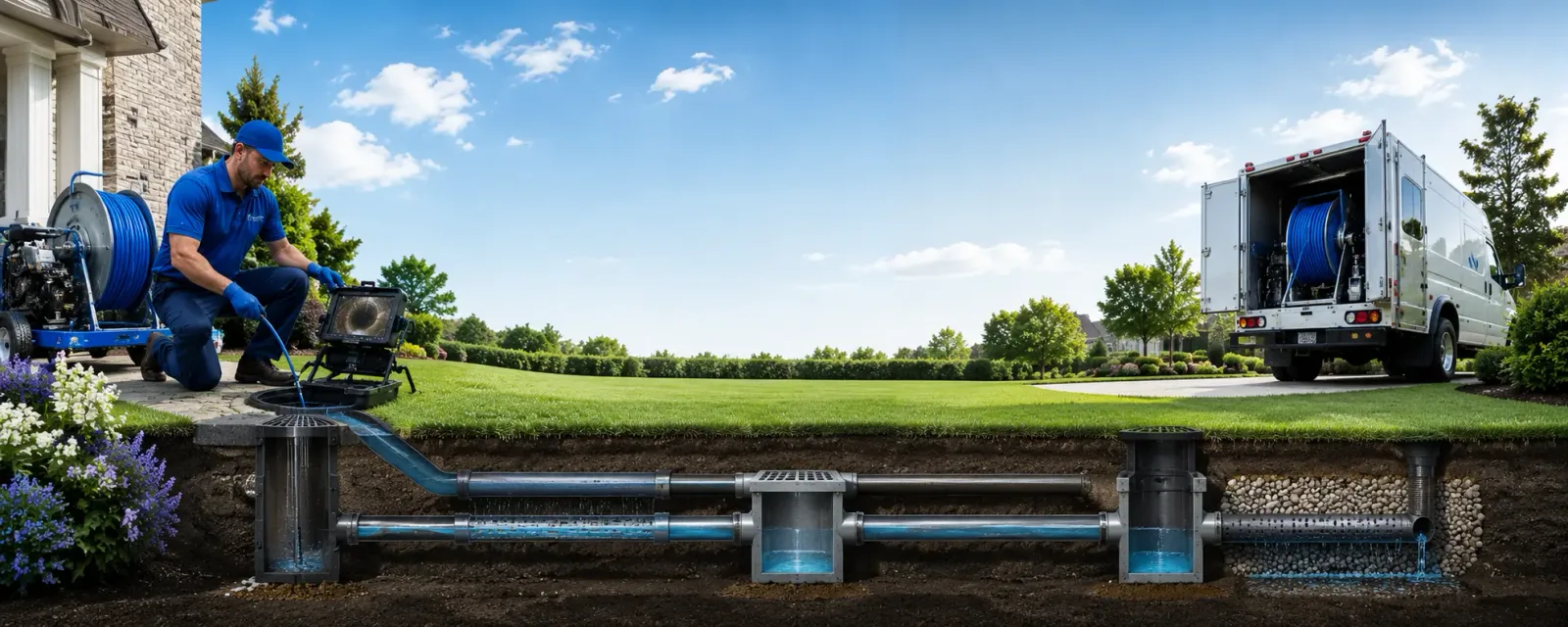 Outdoor drain cleaning information for Hallie, KY